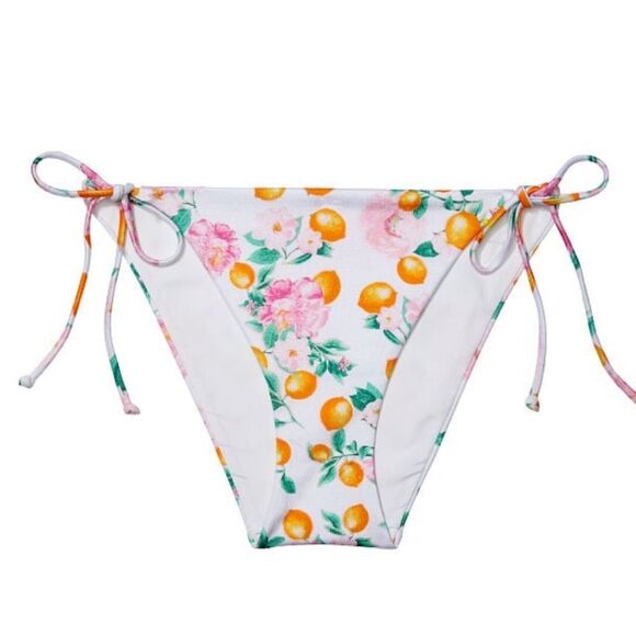 VICTORIA'S SECRET Mix-and-Match SideTie Cheeky Bikini Bottom White Lemon - Picture 1 of 2